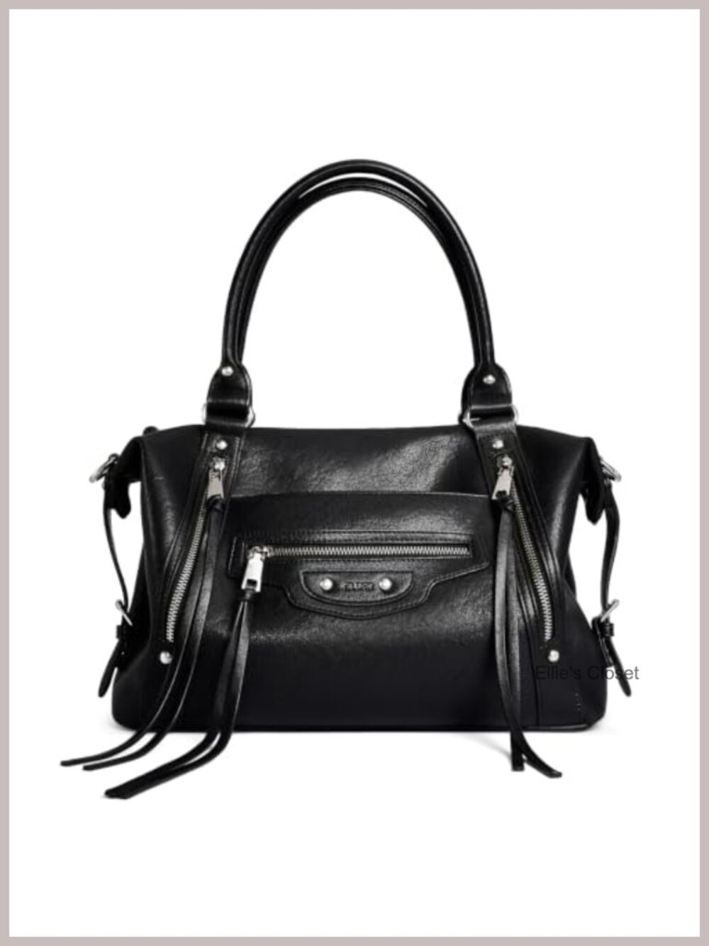 Large City Tote Bag for Women, Vegan Leather Work Bag with Pockets, Shoulder